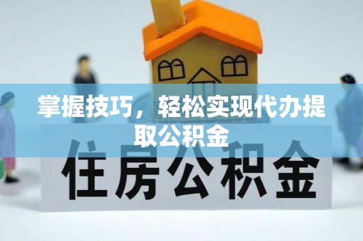 美姑掌握技巧，轻松实现代办提取公积金